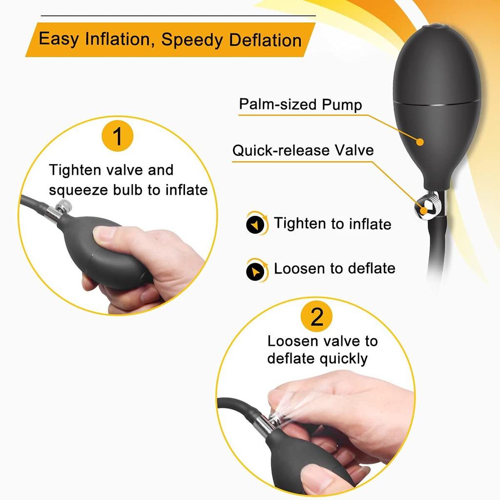 Inflatable Butt Plug for Women Silicone Anal Balloon Pump Butt Plug Anal Dilator Beginners Adults Sex Toys for Men Women