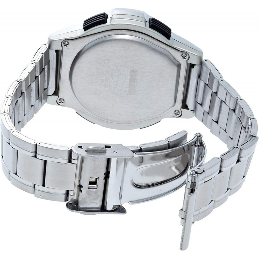 No Q Q [citizen Q Q] Watch Digital Radio Wave Solar Waterproof Date Metal Band MhS5 200 Men S Silver