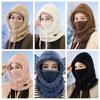 Solid Color Cycling Windproof Cap Keep Warm Ski Mask Hat Simple Winter Balaclava  Men