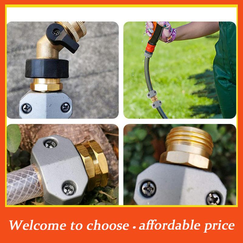 VV 1pc new Zinc Aluminum 5/8-3/4 Inch Garden Hose Connector Water Pipe Repairer Male Female Connector Set With Sealing Rings