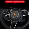 Car Steering Wheel Decal Decoration for New Porsche Cayenne 2018 2019 2020 Interior Accessories Carbon Fiber Emblems StickersA