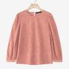ZANZEA Women Casual Round Neck Long Sleeve Patchwork Crochet Blouse