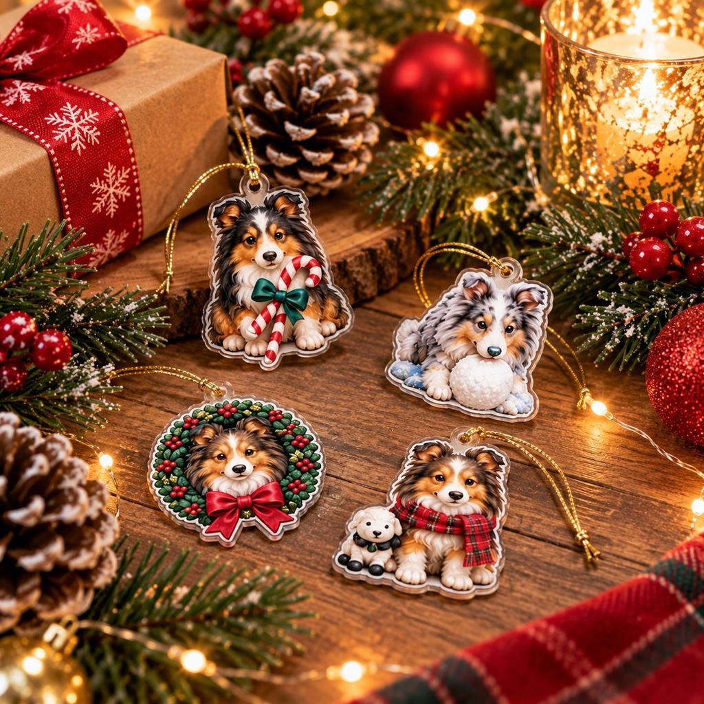Shetland Weihnachts-Adventskalender, -Tage Acryl