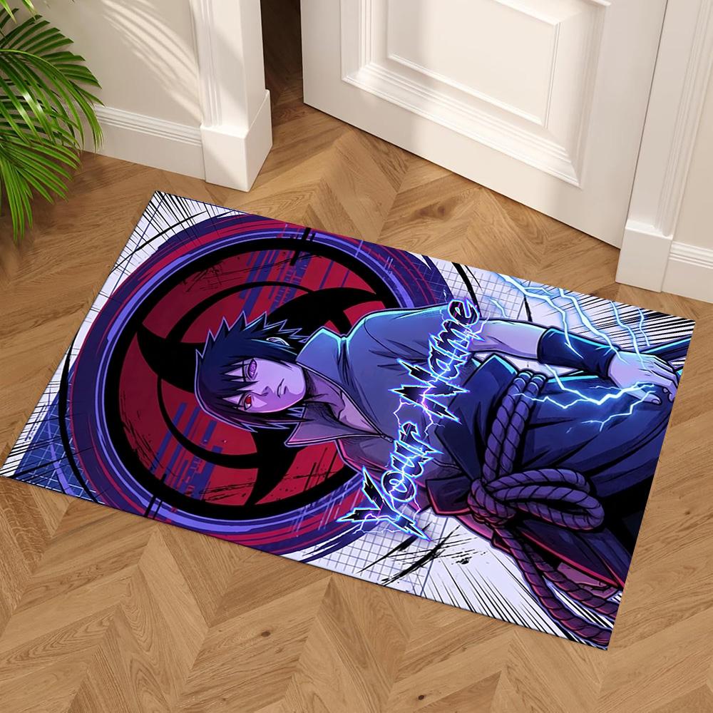 Naruto Character Customizable Name Area Rug Perfect for Dormitory Entryway Outdoor Hallway Antislip Carpet Office home decor Perfect Gift for Women/Me
