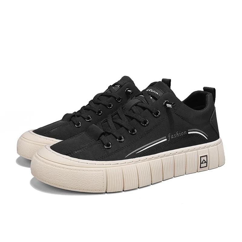 Plateau Vulkanisierte Schuhe Herren Tennisschuhe Mode Freizeitschuhe für Herren Outdoor Atmungsaktive Herren Sneaker Schnürschuhe Wanderschuhe