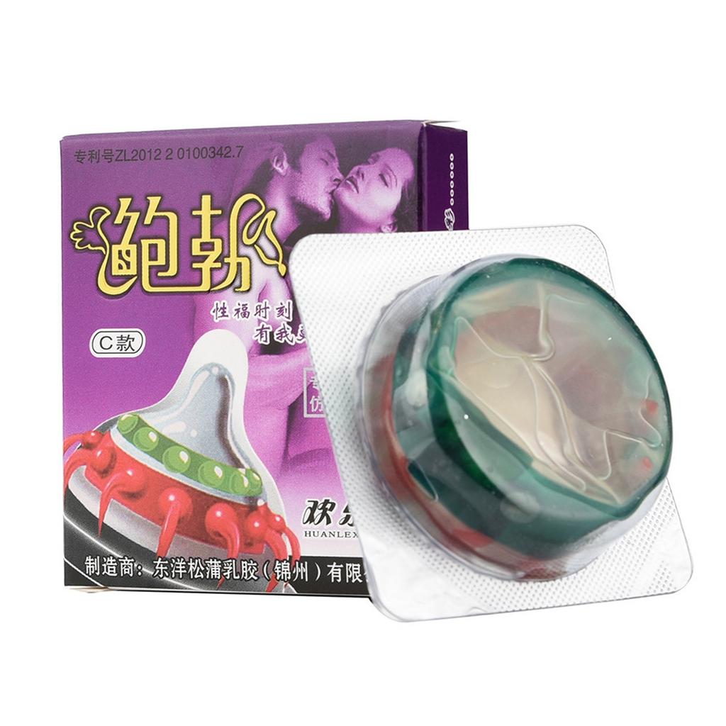 Adult Condoms Latex Sensitive Dotted Massage Ribbed Stimulate 6pc