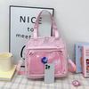 Fashion Cute Transparent Tote Bag Stylish Single Shoulder Crossbody Bag Large Capacity Casual Nylon Women's Bag Student Handbag