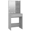 Vidaxl Dressing Table Set with LED Lighting, Sonoma Oak Grey