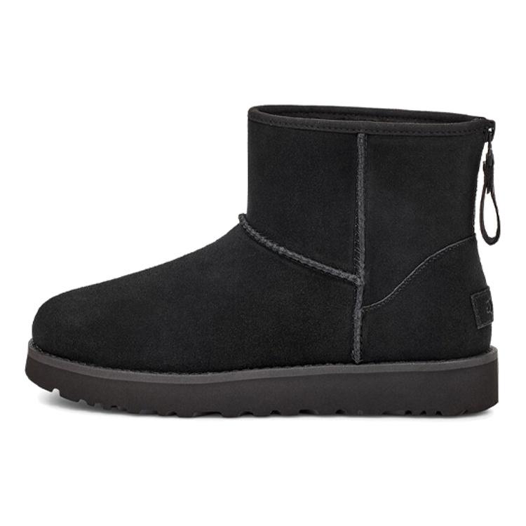 (WMNS) UGG Classic Mini Logo Zip Black Women s 1122671-BLK EU 36