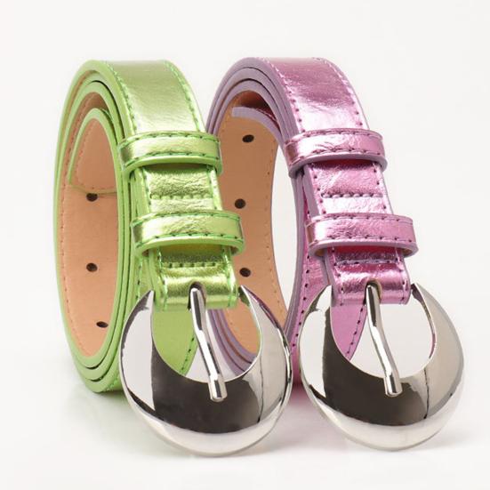 Women Belt Adjustable Length Imitation Leather Waistband with Alloy Buckle Dresses Shirts Tops Waist Belt