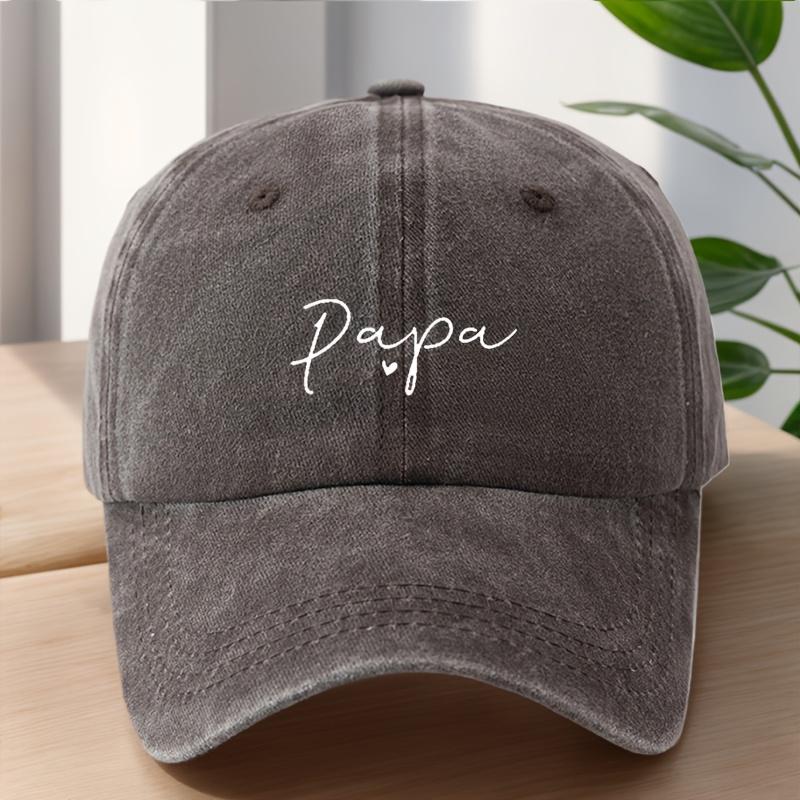 Unisex Women Duckbill Baseball Cap with Papa Letter Print Adjustable Suitable for Outdoor Casual Wear Trendy Duckbil