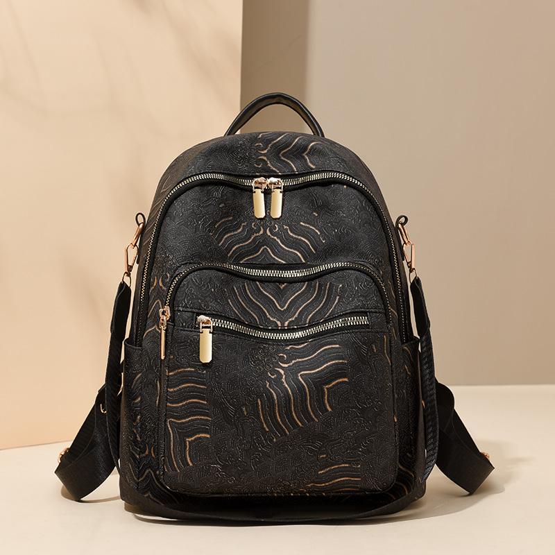Women's Retro Print Backpack Large Capacity Backpack
