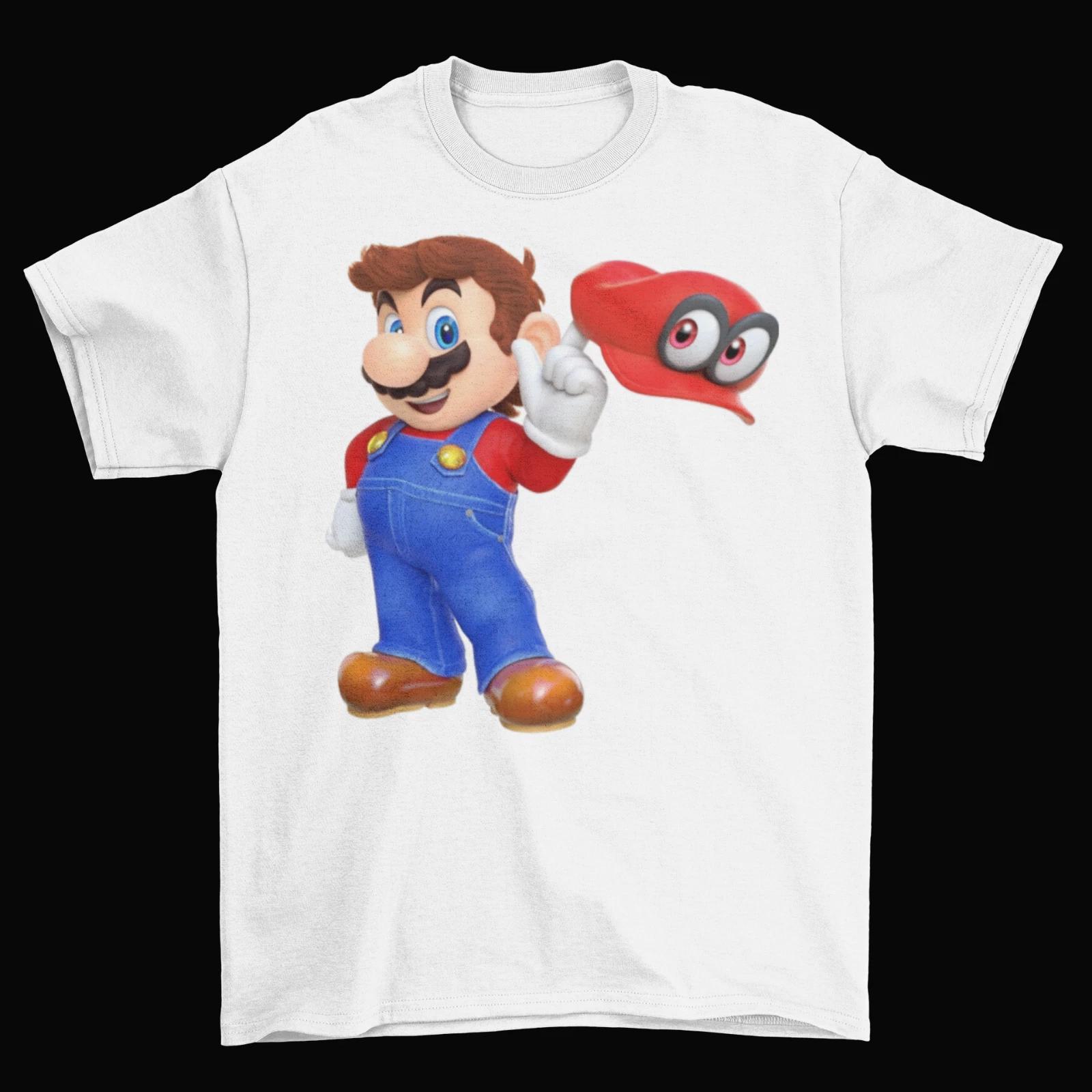 Super Mario Odyssey Cappy T-Shirt Unisex Adult Cotton Sizes Nintendo Switch Game XL