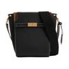 Lee Radziwill Adjustable Detachable Shoulder Strap Leather with Suede Trim Bucket Bag Shoulder Crossbody Bag Women's Black 137341-001