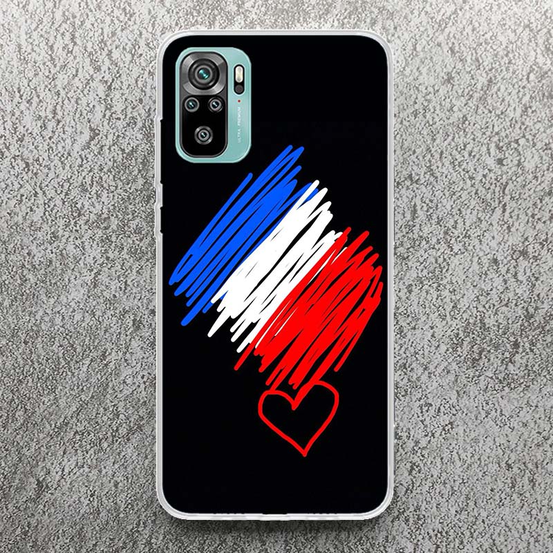 France Flag Print Soft Case for Xiaomi Redmi Note 14 13 12S 11S Phone Shell 10 Pro Plus 11E 11T 12 11 10S 5G Cover Soft Case for