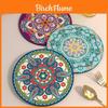 Modern Rubber Coaster Set With Heatresistant Patterned Surface For Home Dining