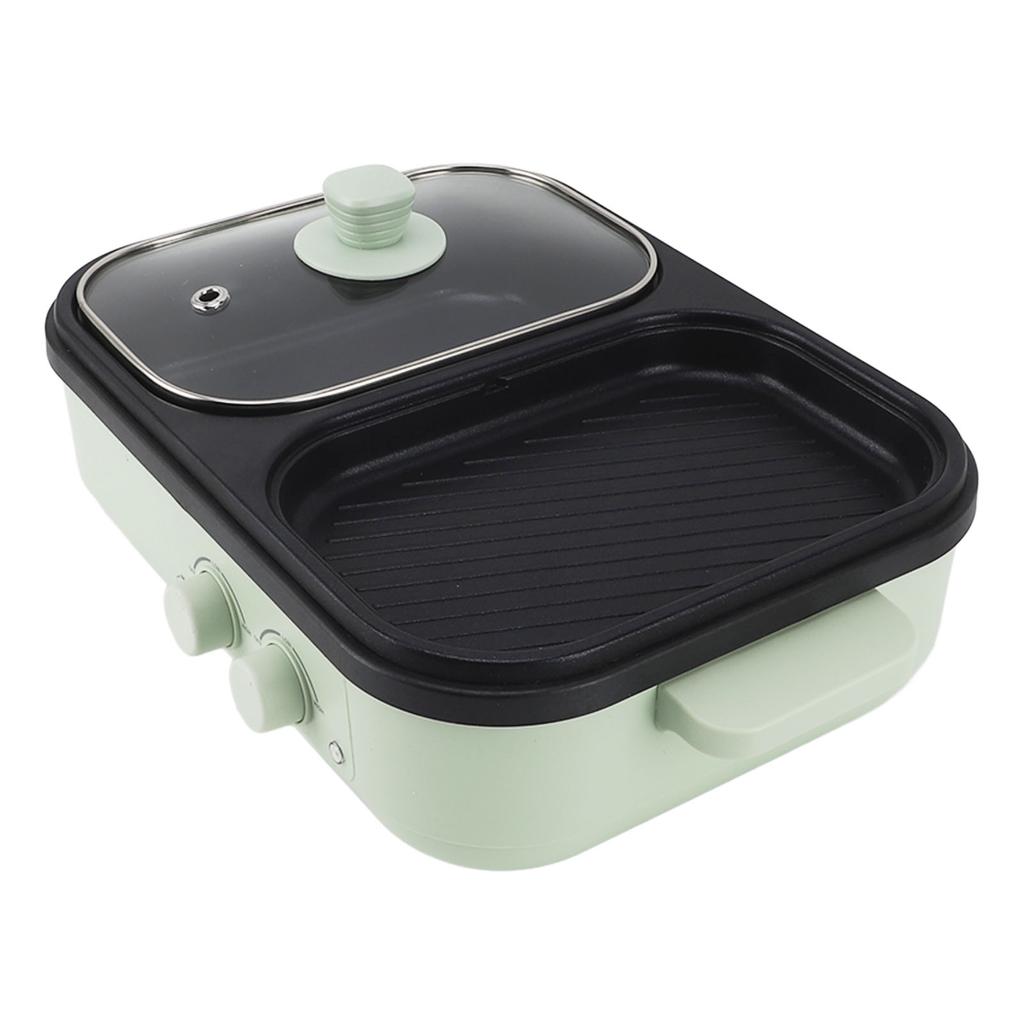 1300W elektrický vařič s přepážkou Nepřilnavý oboustranný elektrický hrnec na smažení varný hrnec pro