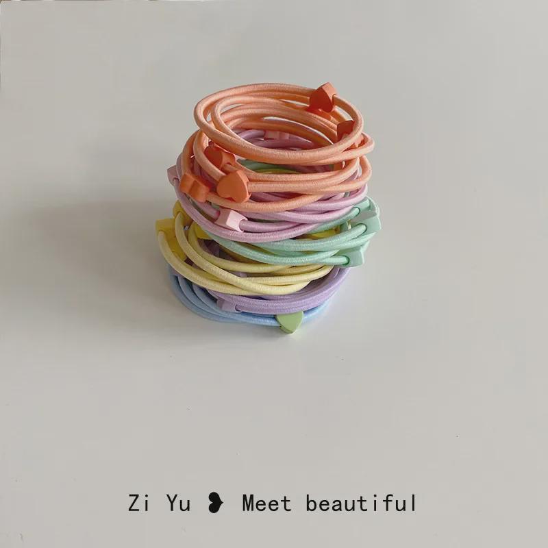 Sweet Candy Color Hair Elastic Band - High Elasticity for Girls