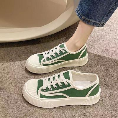 Women's Canvas Shoes Summer Trendy Outdoor Women's Casual Shoes Thick Soles Comfortable Women's Shoes Sports Breathable Korean Women's Shoes