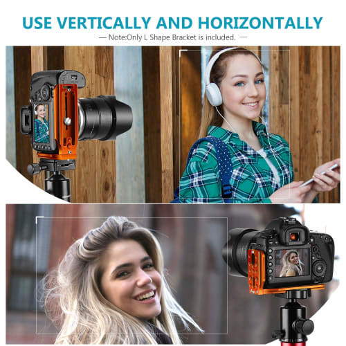 NEEWER L-Shaped Bracket Vertical QR Plate Universal DSLR Camera L Bracket with 1/4" Screw Arca-Swiss Compatible with DJI Osmo Ronin Zhiyun DSLR Camera