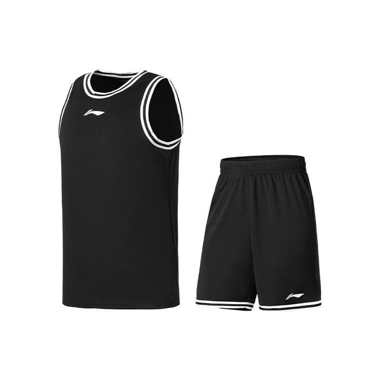Li Ning Спортивная Коллекция Баскетбола Комплект Баскетбольной Одежды Мужской Черный AATS003-6 M