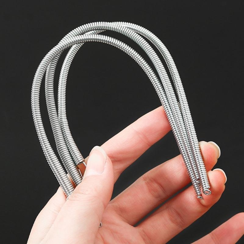 Bendable Steel Cord Threading Tool For Drawstring Spring Threader Clip Flexible String Puller Home Sewing Essential