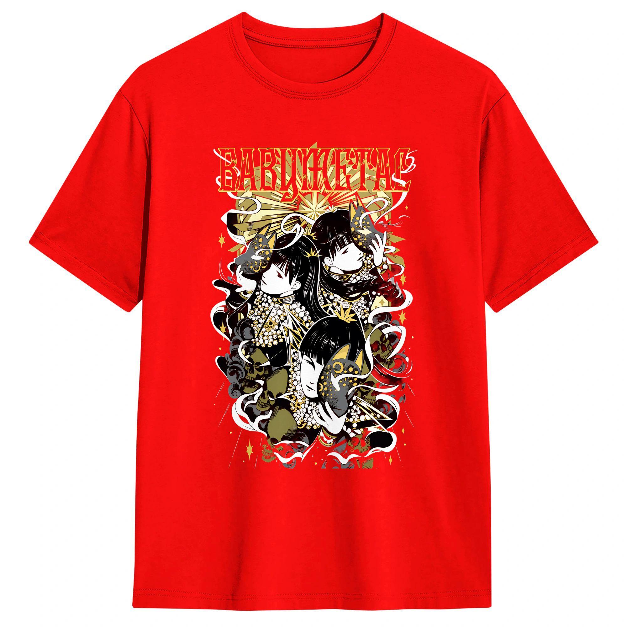 Men Babymetal World Tour 2026 T Shirts  100 Cotton Clothes Humor Short Sleeve Crewneck Tee Shirt Graphic TShirt S