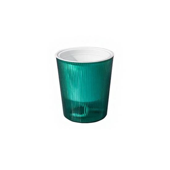 

Self Watering Flowerpot Striped Plastic Plant Pot with Wick Ropes Water Reservoir Indoor Planter Pot for Desk Office Home Decor XS зелёный