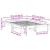 Vidaxl Bed Frame Without Mattress, White, 140X200 Cm, Solid Pine Wood