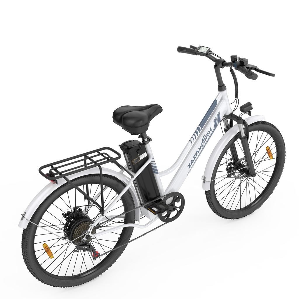 ZAZAWORK C26 Pro Urban Electric Bicycle 250W Motor 36V20Ah Battery 26 Inch Wide Tires 25KM/H Speed 120KM Range E-Bike With Two Seat
