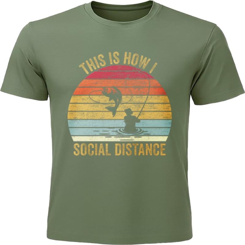

Mens Top Adult For man short sleeve t shirt Casual This Is How I Social Distance Hiphop Teenagers Tee shirt Quick Dry Shirt 4XL