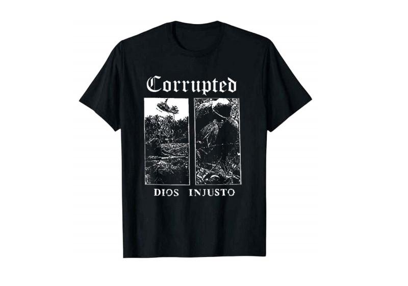 Футболка Corrupted Dios Injusto для метал-группы, черная, хлопок, унисекс S разноцветный