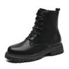 Martin Boots British Style Autumn and Winter New Short Boots Thick Sole Heightened Feet Small Leather Boots