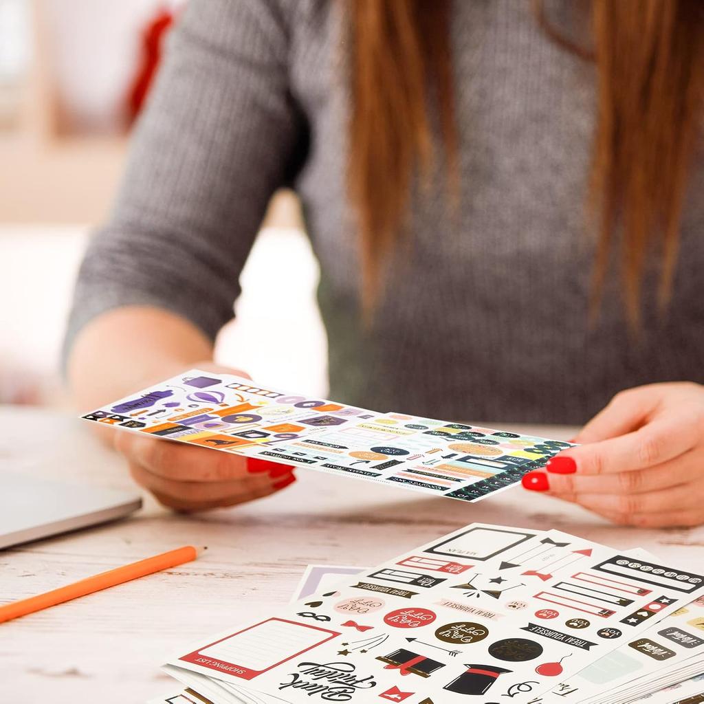 2026 Stylish Monthly Planner Stickers,27 Sheets Set of 1230+ pcs Happy Planner Stickers and Accessories for Journals, Calendars, Decorating Planners