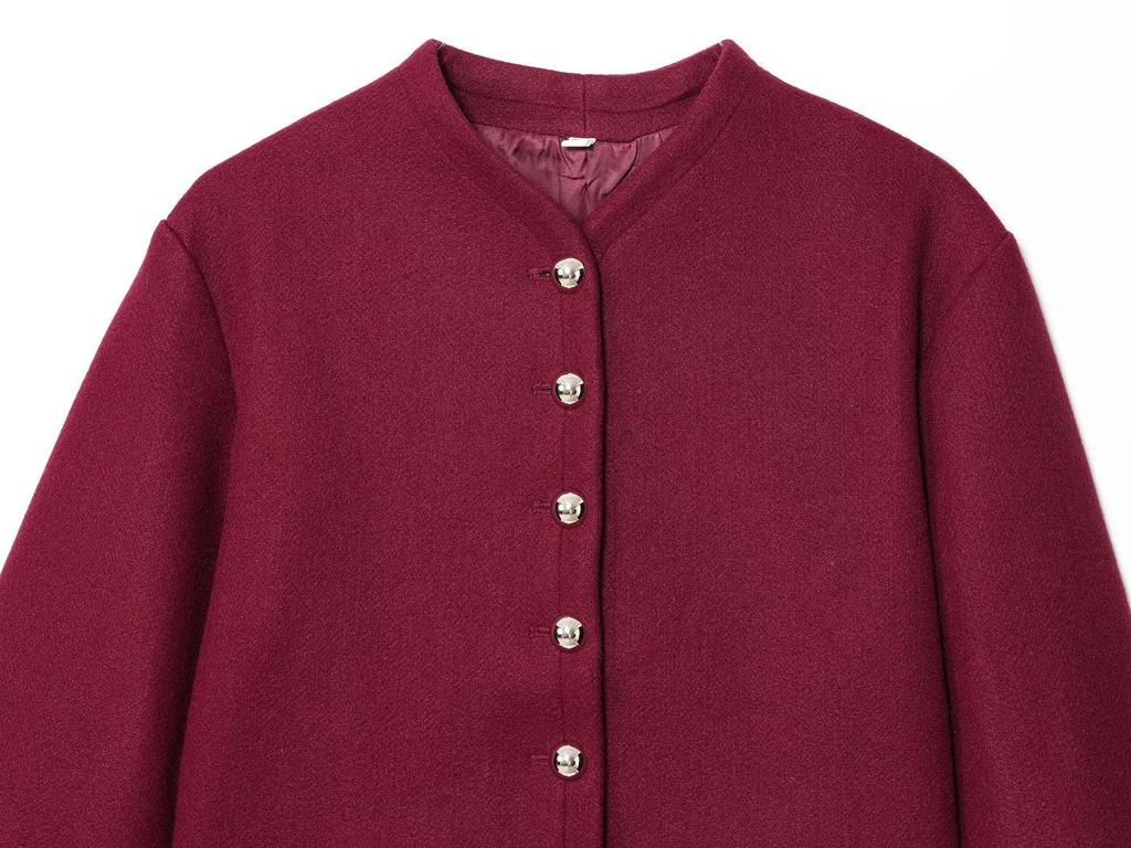 European & American Style Women's Fashion Long Sleeve Coat with Button Detail