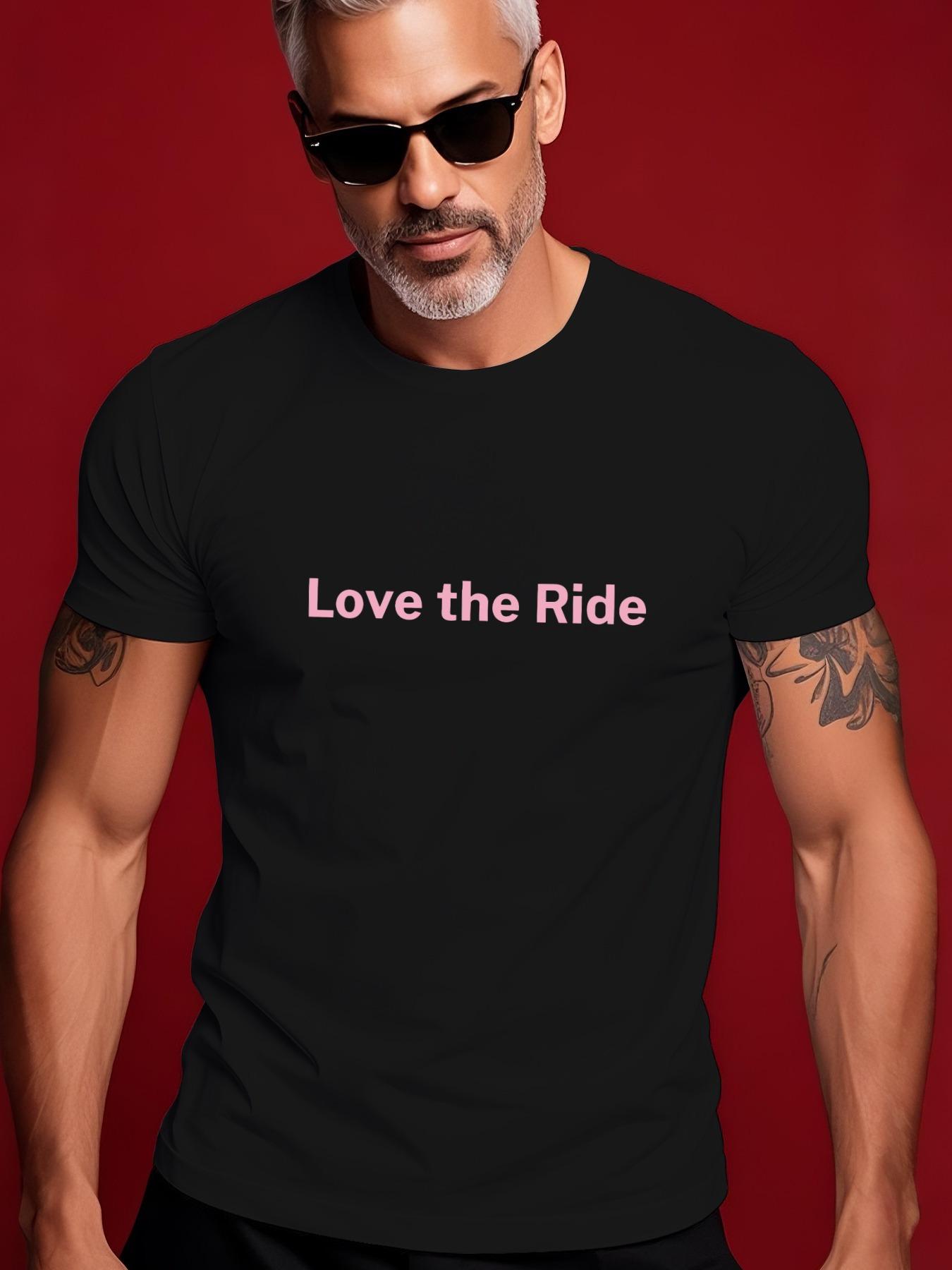 LOVE THE RIDE Graphic Casual Tshirt - Summer Short Sleeve... M