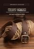 Men's Retro Cowhide Leather Belt, Durable & Versatile for Jeans & Business Attire