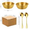 Stainless Steel Sauce Dish Spoon Set Stackable Food Safe Dipping Plate for Kitchen Dinner Party BBQ Sushi Tableware