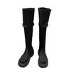 Internet celebrities popular two wear folded thick-soled boots children 2025 autumn and winter new thick heel knee knight boots