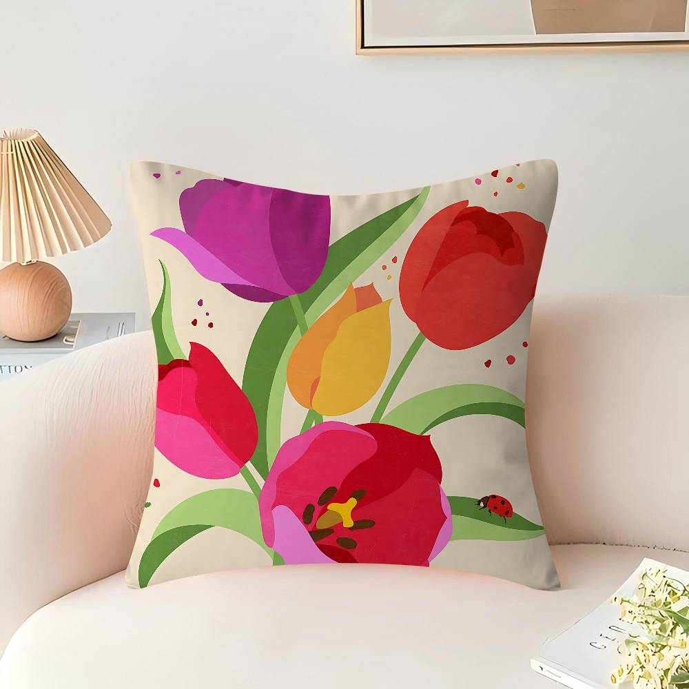 FLOWER MARKET Flower Art Maple Design Cushion Cover Happy Autumn Harvest Decor Holiday Decorati Pillow Cover
