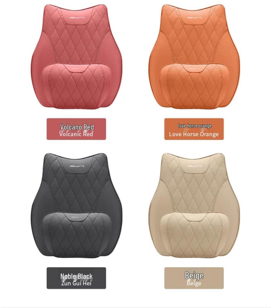 BYD Han EV Headrest Neck Pillow & Lumbar Support Cushion for Tang DMI/Qin Plus DMI/Song L