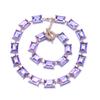 Geometric Square Square Colored Crystal Necklace Light Luxury Fashion Necklace