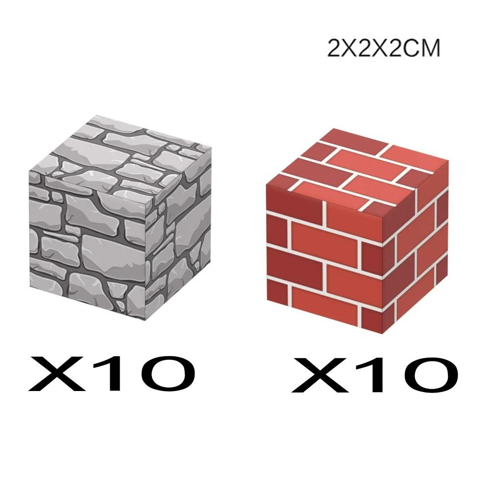 Animal Wheat Block Scene Building Mine World Magnetic Base Plate Magnetic Building Block Toys Children's Toys Gift DIY 2CM X045
