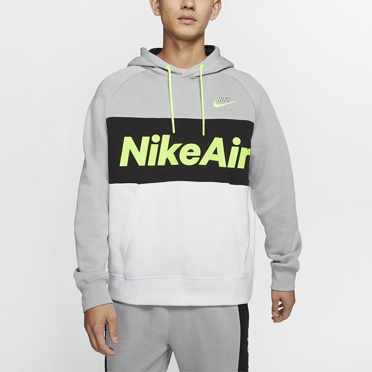 Nike Air Neformální sportovní mikina s kapucí Pánské topy Světle kouřově šedá CJ4825-077
