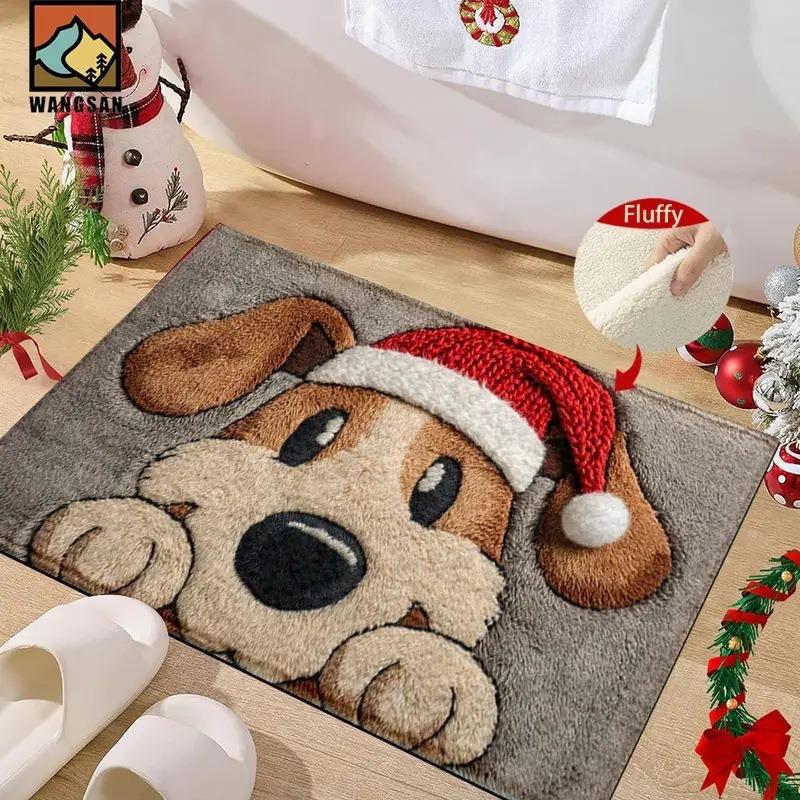 Christmas Floor Mat, Bathroom Water-absorbing Non-slip Floor Mat, Easy To Take Care of Floor Mat At the Entrance