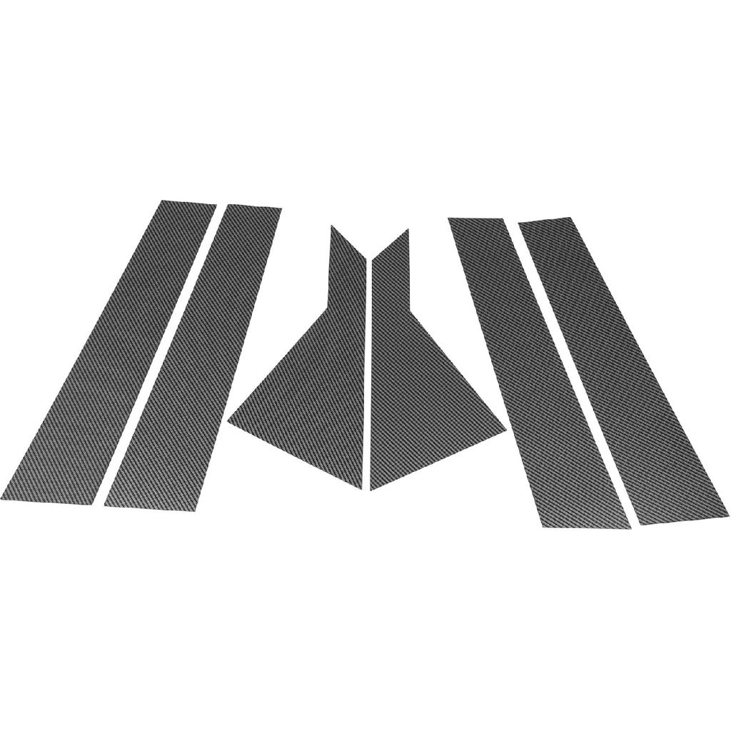 6 Pcs Door Pillar Window Trim for Kia Forte K3 2019-2024 Carbon Fiber Pattern Black Front Rear Left Right Anti Scratch Sticker Pillar Posts Cover