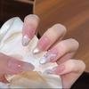 Summer Style Cat Eye Press-On Nails - High-End Butterfly Blush for Whitening Manicure