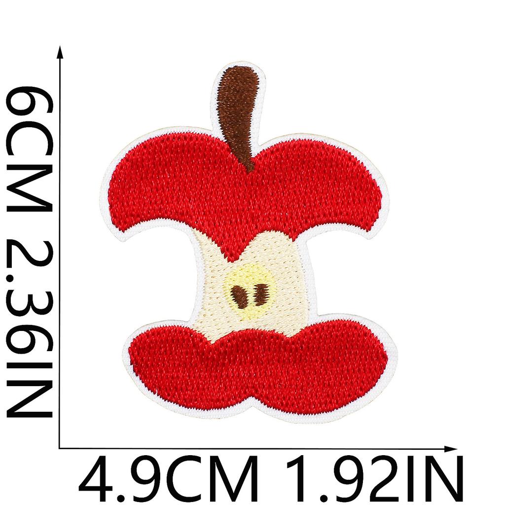 Cartoon Apple Embroidery Cloth Sticker Apple Cake Patch Sticker Children'S Clothes Decoration Stars Apple Embroidery Stamp Boy