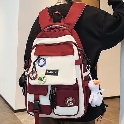 Schoolbags College Student Girl Burgundy Boy High School Student Backpack Junior High School Student Elementary School Student
