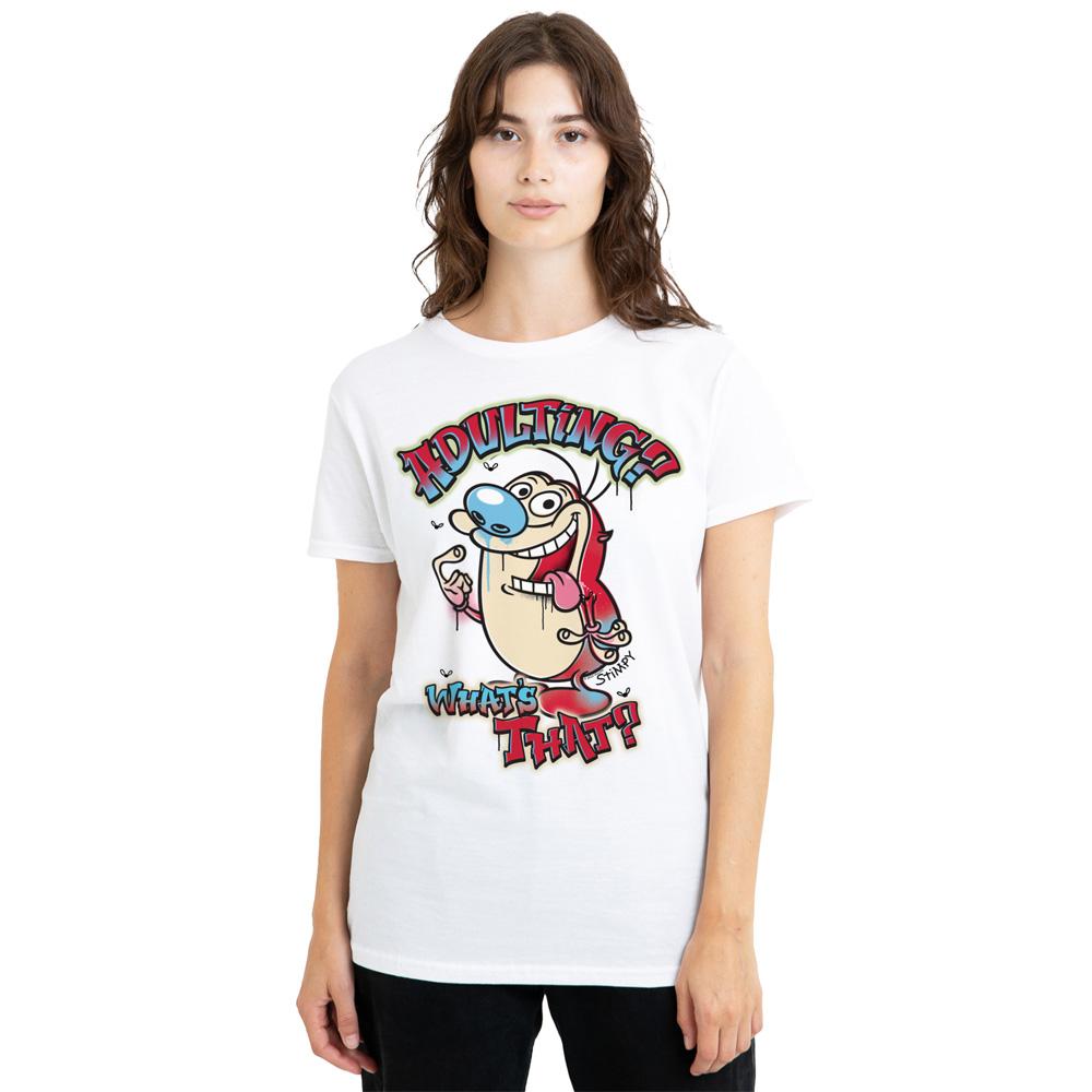 Ren & Stimpy Unisex Adult Adulting Whats That? T-Shirt